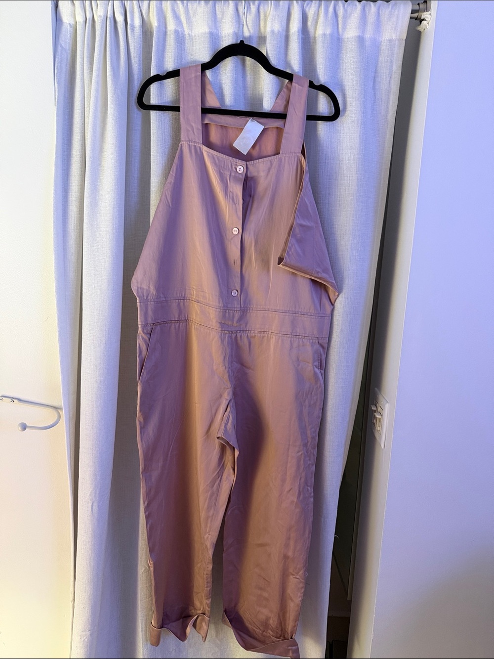 Women's Dusty Rose Wide-Strap Jumpsuit